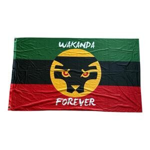 Wakanda Forever Flag Black Panther Pan-African Colors 3x5ft Marvel Inspired